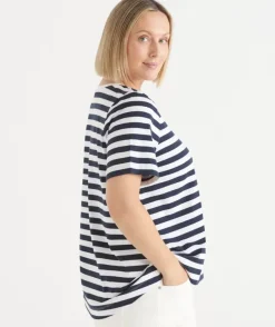 Australian Cotton Stripe Swing T-Shirt