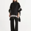 Bold Stripe Collared Cape