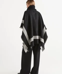 Bold Stripe Collared Cape