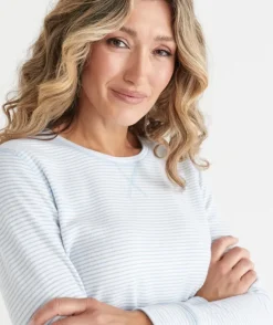 Brushed Long Sleeve Stripe Pyjama Top