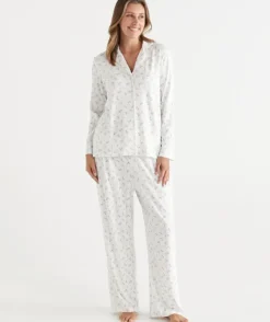 Brushed Pointelle Floral Ditsy Pyjama Set
