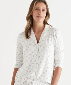 Brushed Pointelle Floral Ditsy Pyjama Set