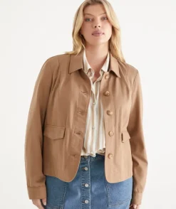 Button Up Collared Denim Jacket