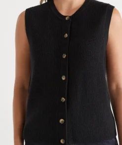 Button Up Knit Vest