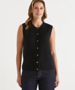 Button Up Knit Vest