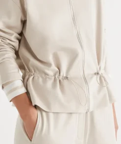 Cinch-Waist Full-Zip Jacket
