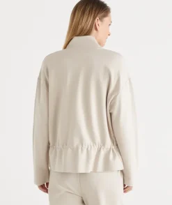 Cinch-Waist Full-Zip Jacket