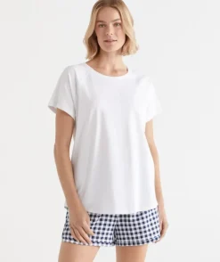 Contrast Short Sleeve Pyjama Top