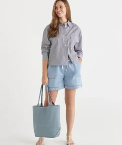 Contrast Stitch Short - Light Wash