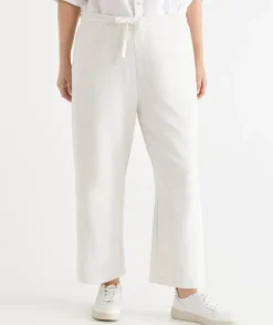 Cropped Straight Leg Lounge Pant - Snow Marle