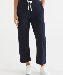 Cropped Straight Leg Lounge Pant