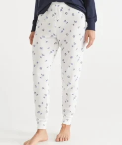 Daisy Print Waffle Jogger
