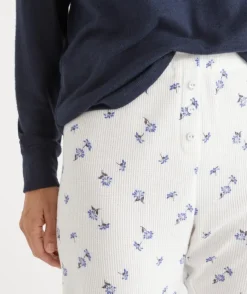 Daisy Print Waffle Jogger