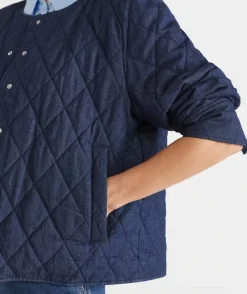 Denim Puffer Jacket - Rinse Wash