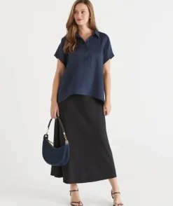Drawstring Midi Skirt