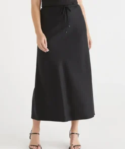 Drawstring Midi Skirt