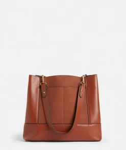 Faux Suede Contrast Bucket Bag