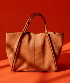 Faux Suede Summer Tote Bag