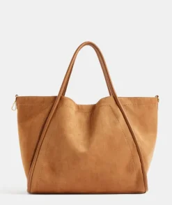 Faux Suede Summer Tote Bag
