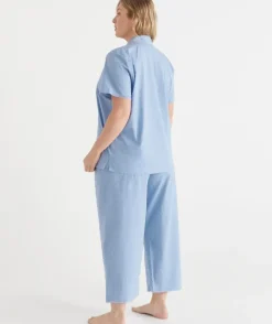 Flock Spot 3/4 Length Pyjama Set