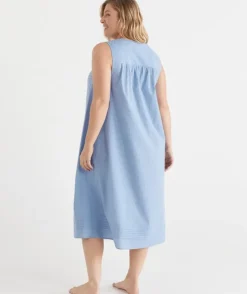 Flock Spot Sleeveless Nightie