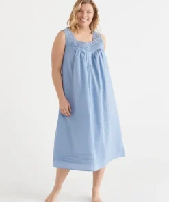 Flock Spot Sleeveless Nightie
