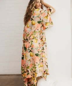 Floral Botanical Orchard Kimono - Pink