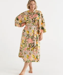 Floral Botanical Orchard Kimono - Pink