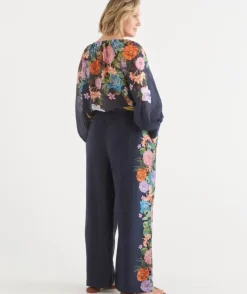 Floral Botanical Wide Leg Pant