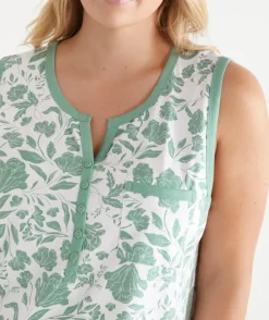 Floral Pattern Sleeveless Nightie