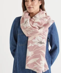Floral Whisper Plisse Scarf