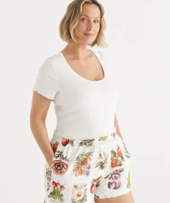 Garden Stamp Print Pyjama Boxer Short