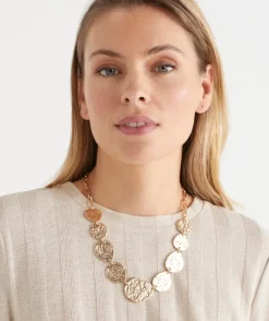 Gold Disc Necklace