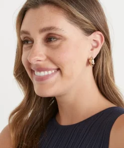 Gold Plated Pearl Stud Earrings