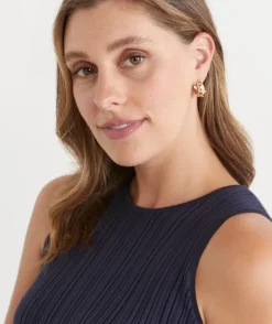 Gold Plated Pearl Stud Earrings