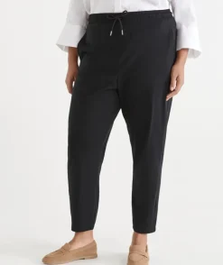 Jersey Relaxed Drawstring Pant - Black
