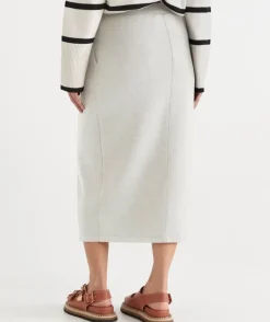 Jersey Stretch Midi Skirt