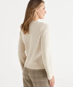 Knit Crew Neck Cardigan