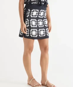 Knit Crochet Mini Skirt