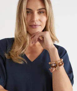 Layered Beaded Stretch Bracelet Set