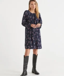 Long Sleeve Floral Shift Dress