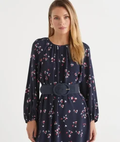 Long Sleeve Floral Shift Dress