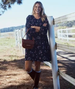 Long Sleeve Floral Shift Dress