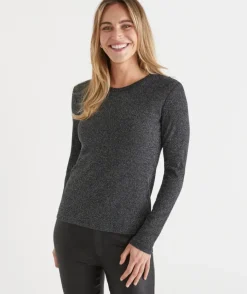 Metallic Long Sleeve Top