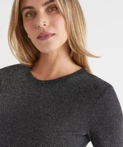 Metallic Long Sleeve Top