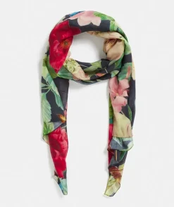 Midnight Garden Floral Scarf