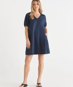 Midsummer V Neck Short Sleeve Dress