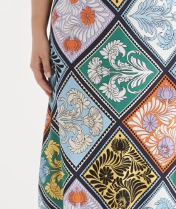 Mosaic Print Midi Skirt