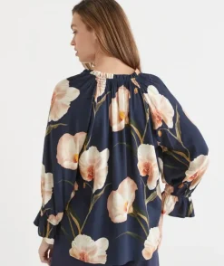 Orchid Floral Long Sleeve Blouse