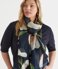 Orchid Floral Print Scarf